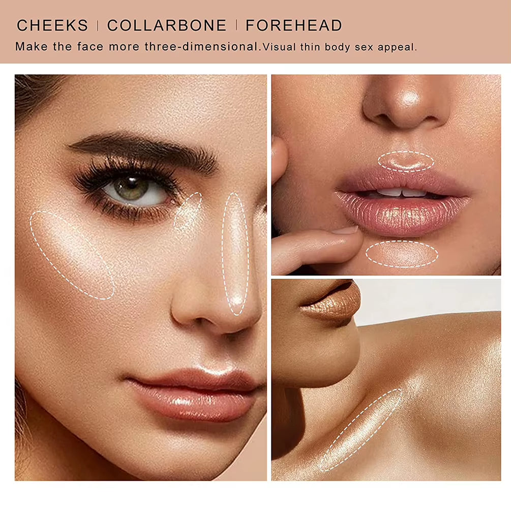 Halo Highlighter Stick - Illuminating Makeup Glitter for Contouring and Highlighting