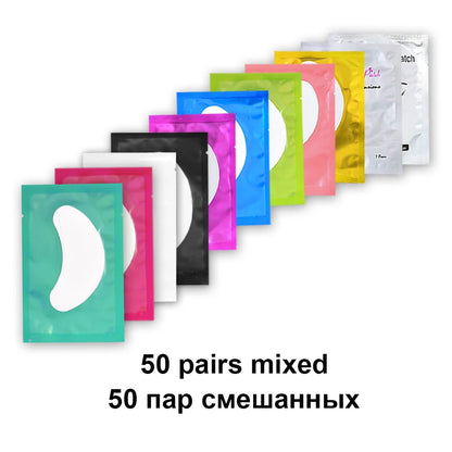 50 Pairs of Hydrogel Eye Patches for Eyelash Extension Application