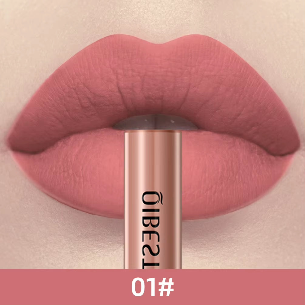 Matte Waterproof Liquid Lipstick - Long-Lasting Velvet Finish in Nude Red Tint - Lip Gloss Makeup Cosmetic