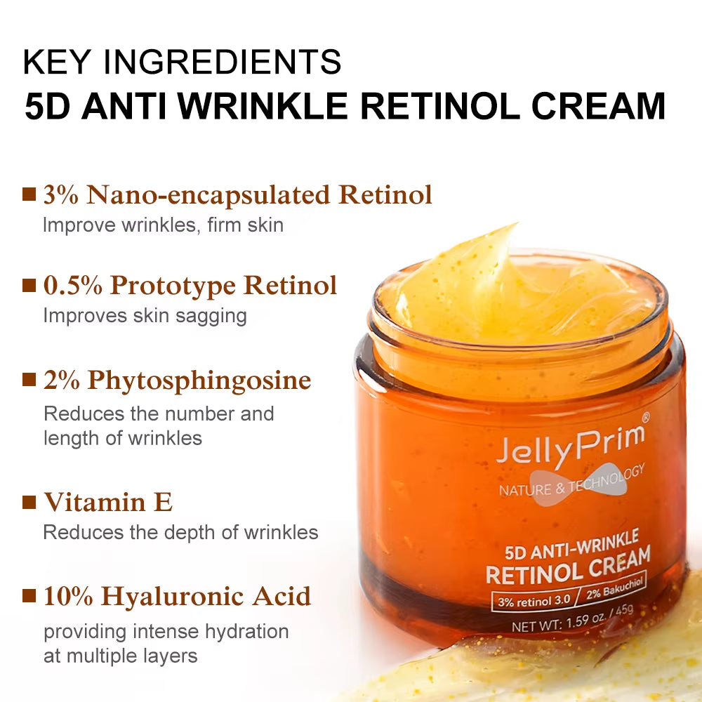 Retinol Cream Serum Set for Anti-Aging and Skin Firming Treatment - Premium Quality Skincare Collection 2023