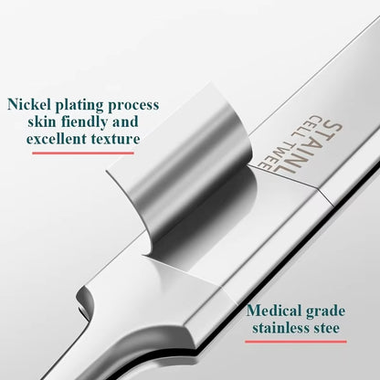 Stainless Steel Blackhead Removal Tweezers - Professional Comedone Extractor and Whitehead Removal Tool for Deep Cleansing