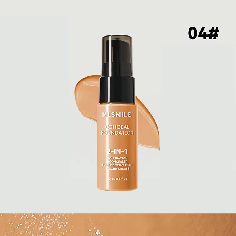 Matte Liquid Foundation with Oil Control, Concealer, and BB Cream - Waterproof, Long-Lasting, Full Coverage Face Base Makeup