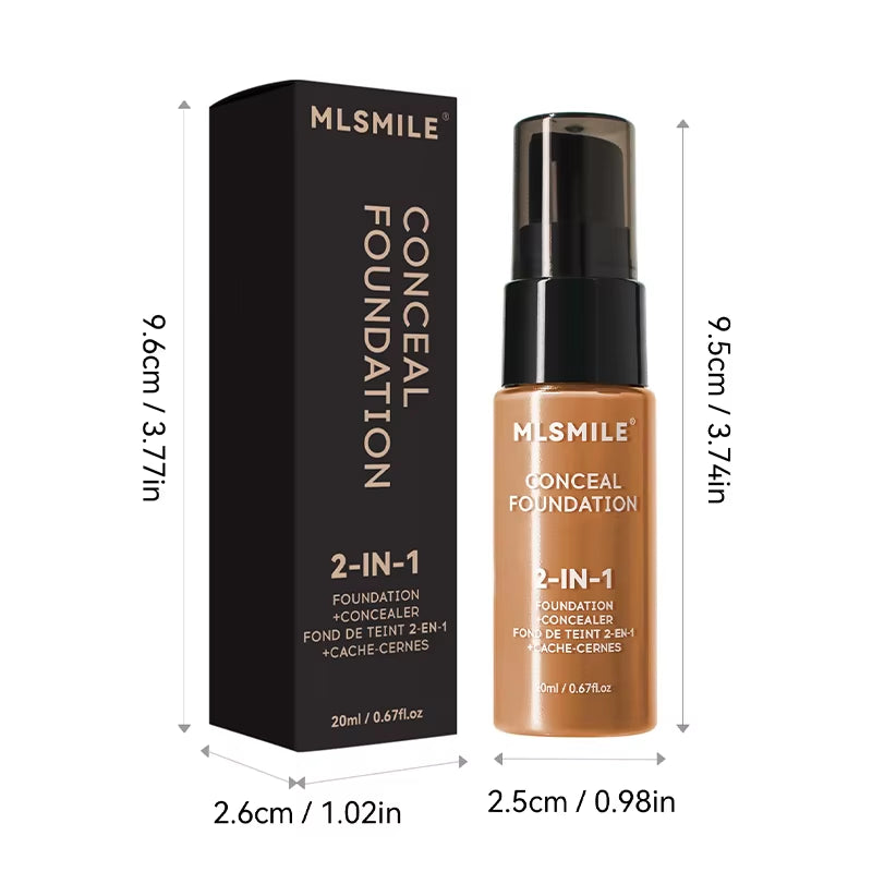 Matte Liquid Foundation with Oil Control, Concealer, and BB Cream - Waterproof, Long-Lasting, Full Coverage Face Base Makeup