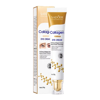 SADOER Collagen Eye Cream for Dark Circles and Eye Bags - Firming and Moisturizing Skincare for the Delicate Eye Area