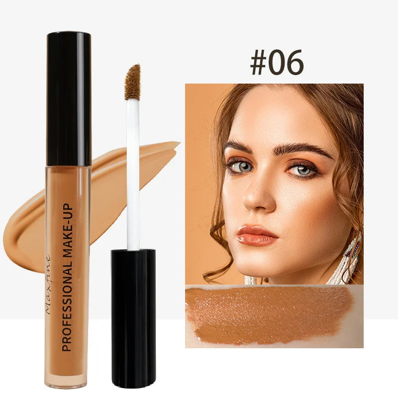 Matte High Coverage Waterproof Liquid Concealer for Oil Control and Long-Lasting Moisturization in Professional Face Makeup