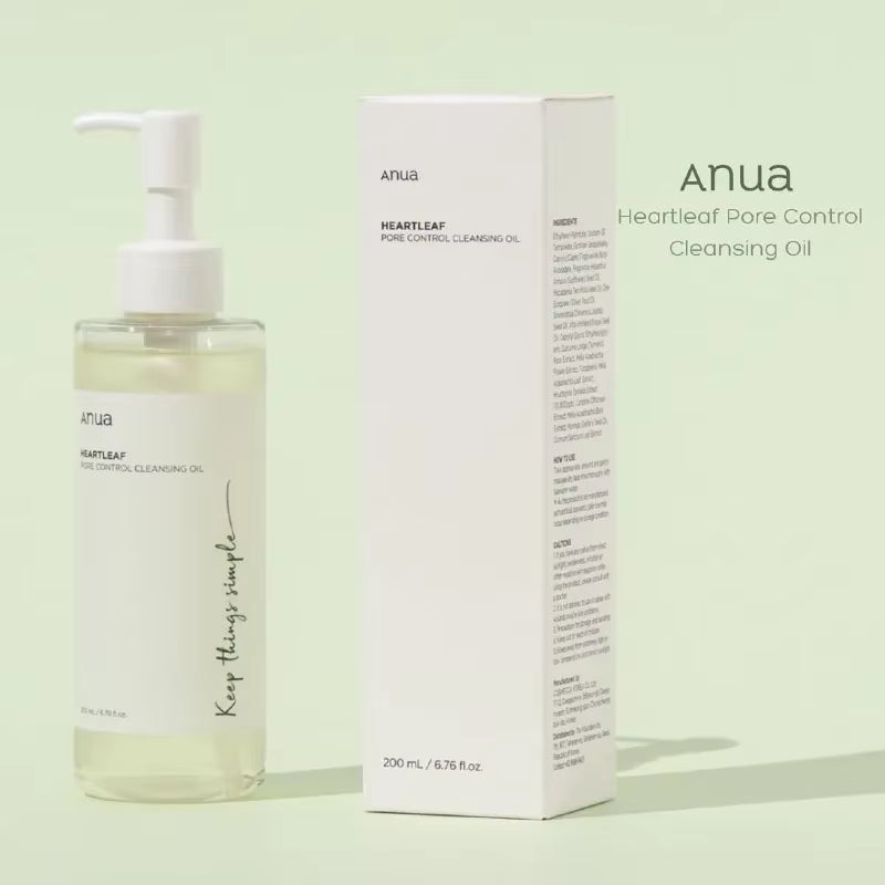 Anua Heartleaf 77% Toner and Deep Cleansing Oil Skin Care Set - Original Korean Skincare Products for Effective Cosmetic Removal