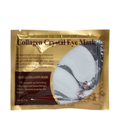 10-Piece Gold Powder Eye Mask with Crystal Collagen for Anti-Aging and Dark Circle Treatment - Acne Beauty Patches for Eye Skin Care, Korean Cosmetics