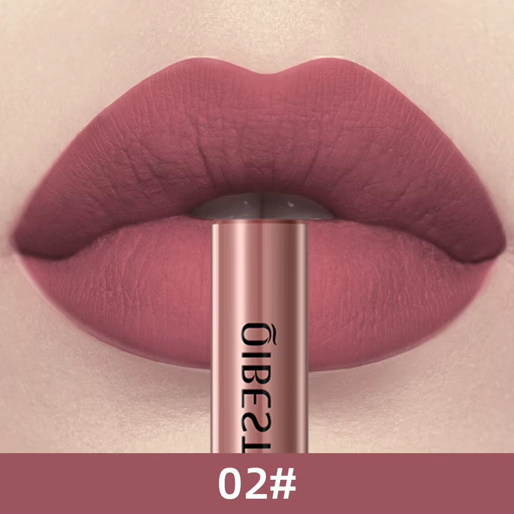 Matte Waterproof Liquid Lipstick - Long-Lasting Velvet Finish in Nude Red Tint - Lip Gloss Makeup Cosmetic