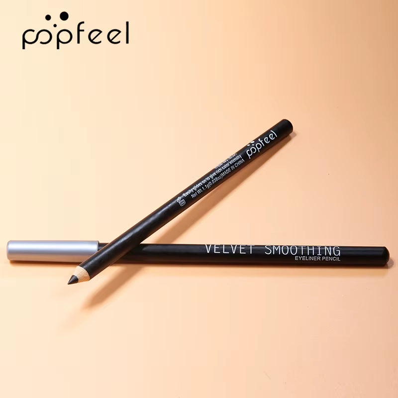 Wooden Black Eyeliner Pencil for Effortless Eye Makeup Application