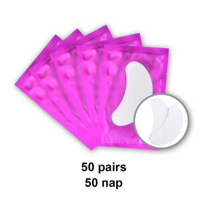 50 Pairs of Hydrogel Eye Patches for Eyelash Extension Application