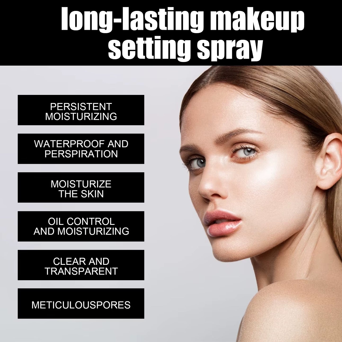 Matte Finish Makeup Setting Spray - Waterproof, Long-Lasting, Oil-Control, Refreshing Foundation Fixer