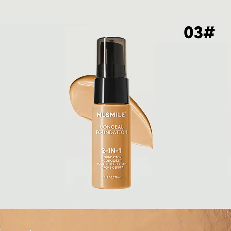 Matte Liquid Foundation with Oil Control, Concealer, and BB Cream - Waterproof, Long-Lasting, Full Coverage Face Base Makeup