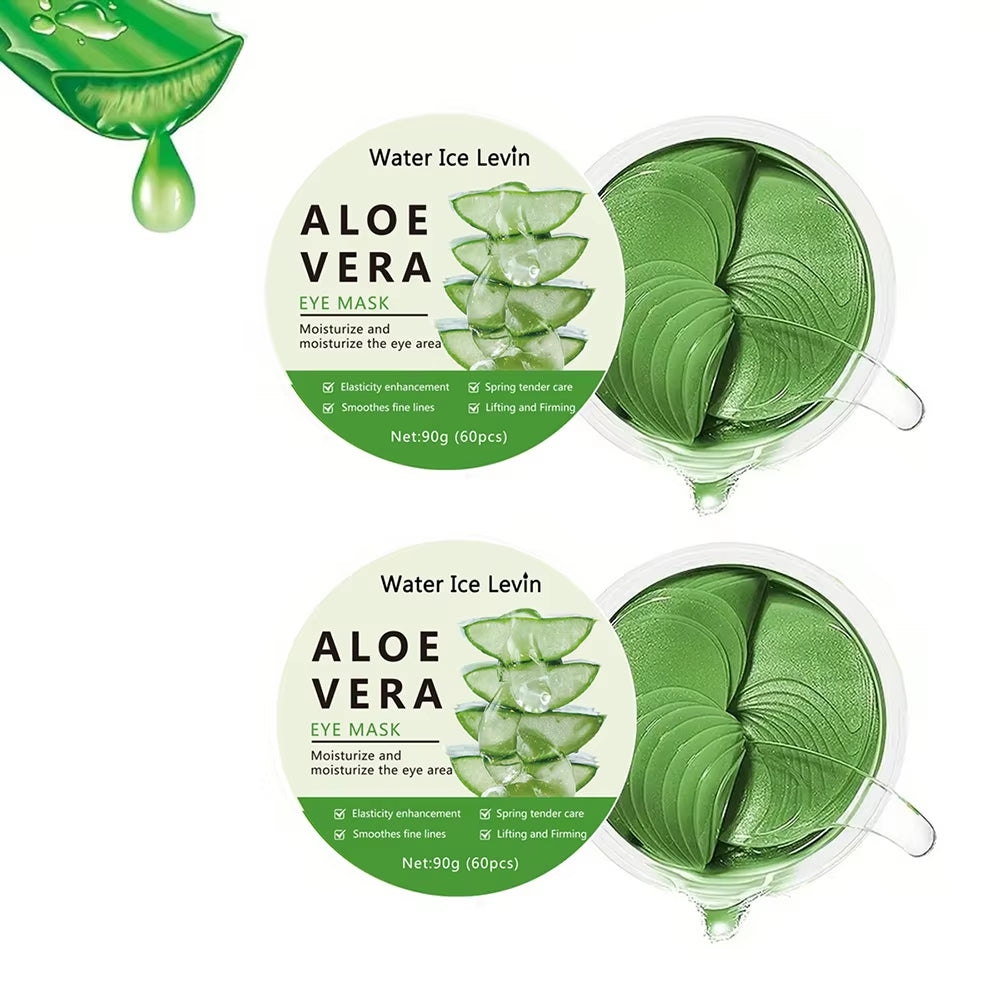 60-Piece Aloe Vera Collagen Eye Mask for Dark Circle Reduction and Eye Bag Relief - Moisturizing and Firming Eye Patches for Skin Care