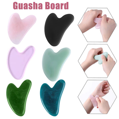 Natural Jade Gua Sha Scraper Board for Facial and Body Massage - Anti-Wrinkle Skin Care Tool