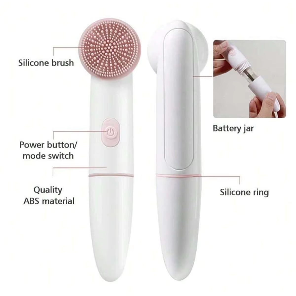 Electric Facial Cleansing Brush with Sonic Vibration and Exfoliating Features for Enhanced Skincare Routine