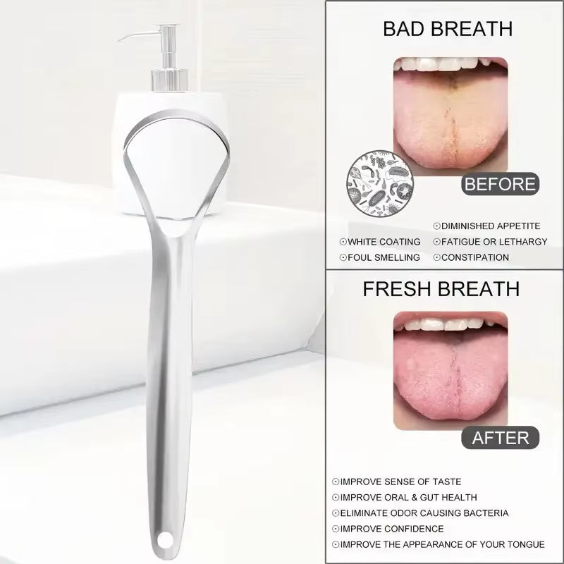 Professional Silicone Tongue Scraper for Oral Care - Effective Halitosis and Tongue Coating Removal Tool