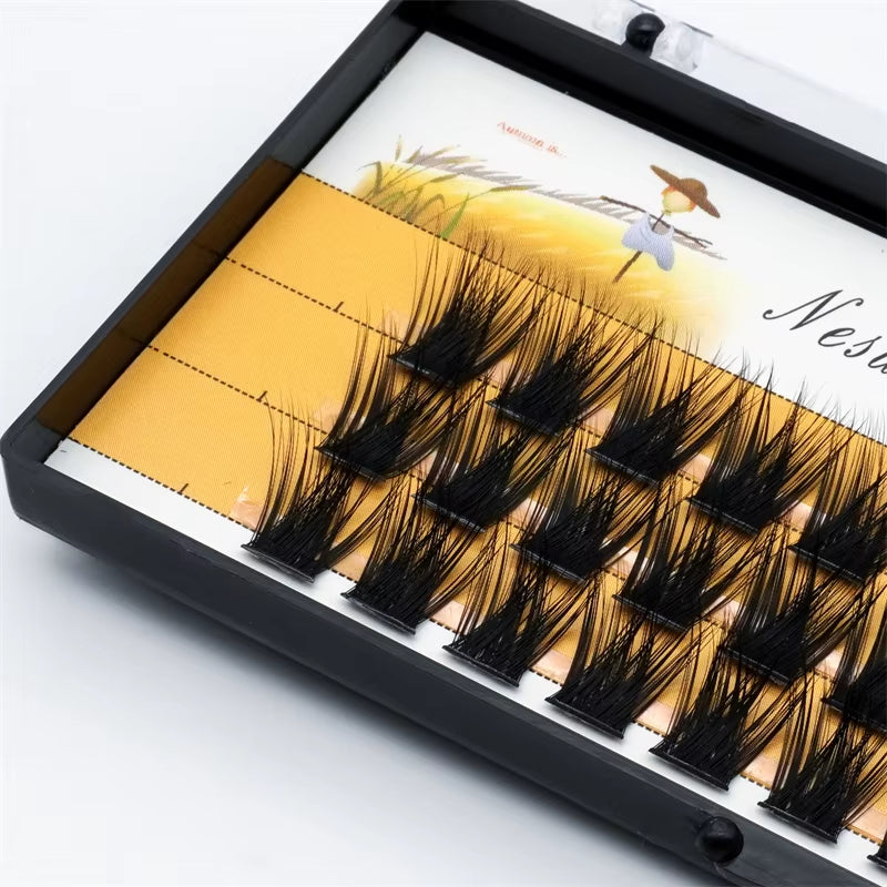 36 Clusters of 40D Segmented False Eyelashes for Natural-Looking Eyelash Extensions