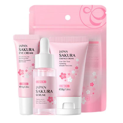 Skincare Gift Set: Women's Moisturizing Kit with Cherry Blossom Extract and Face Care Tools