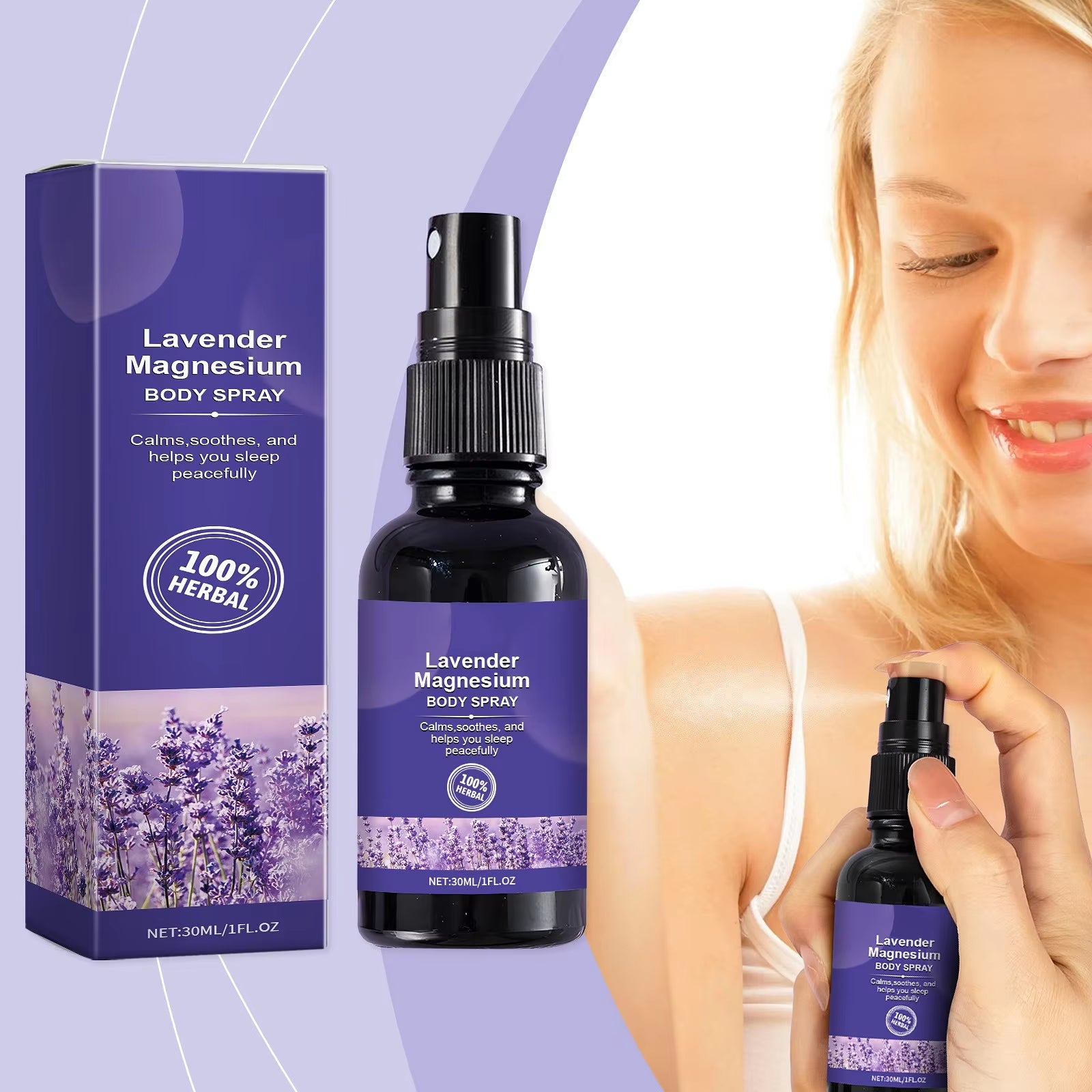 Lavender Vanilla Aromatherapy Sleep Spray - 30ml Pillow Mist for Deep Sleep and Relaxation