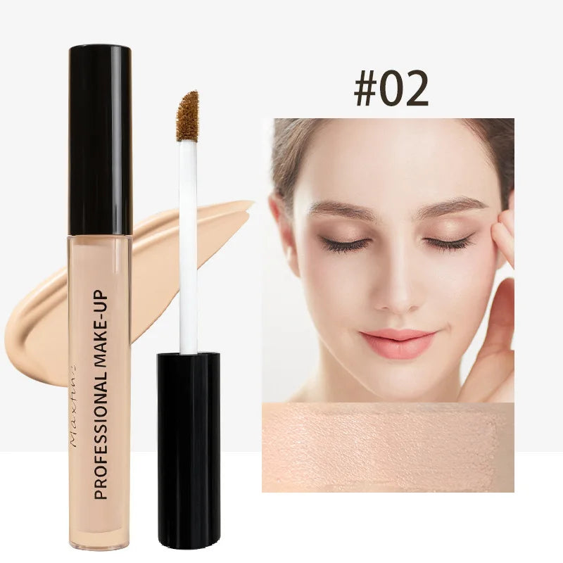 Matte High Coverage Waterproof Liquid Concealer for Oil Control and Long-Lasting Moisturization in Professional Face Makeup