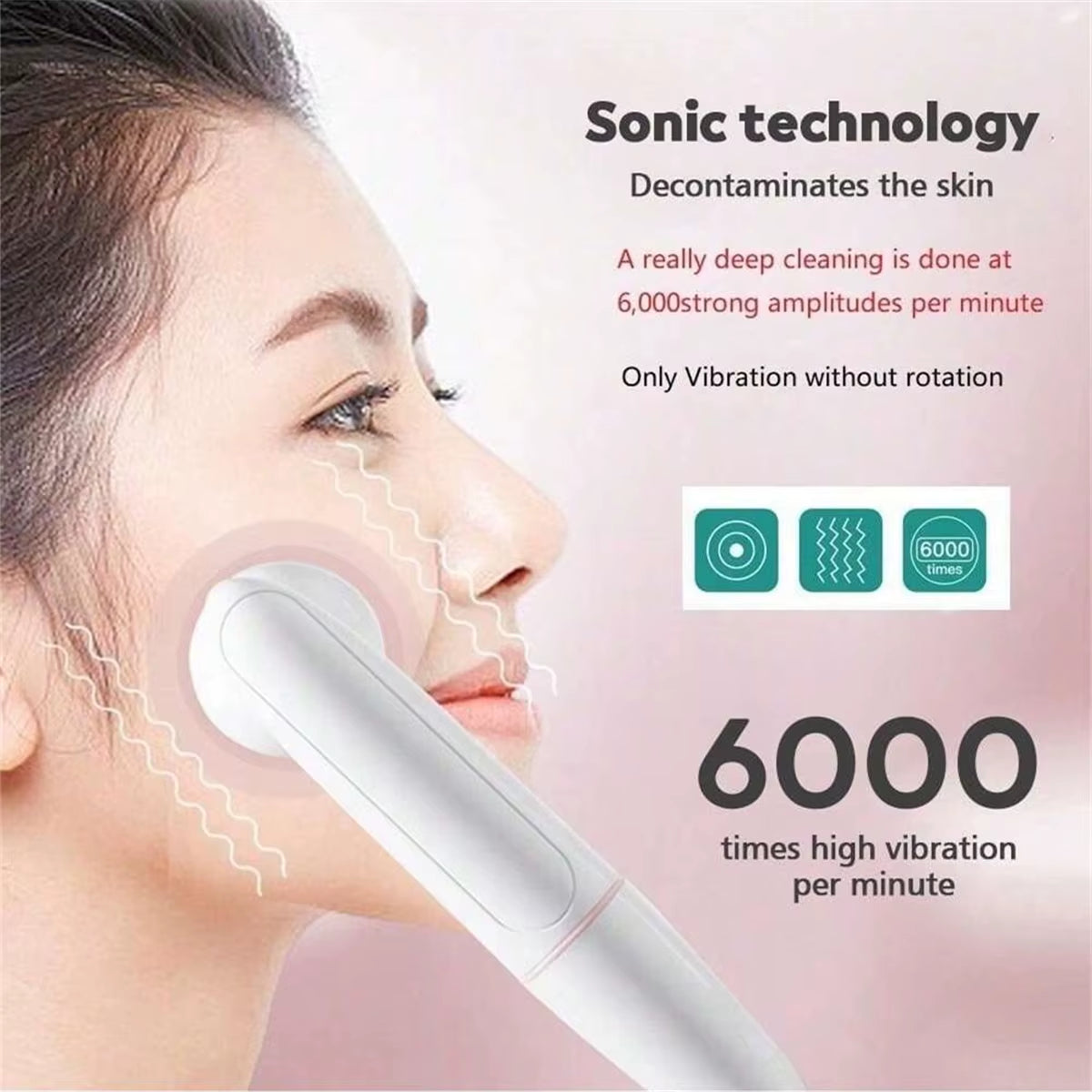 Electric Facial Cleansing Brush with Sonic Vibration and Exfoliating Features for Enhanced Skincare Routine