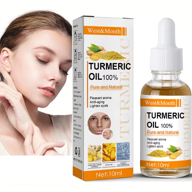 Turmeric Essential Oil Serum for Dark Spot Removal and Anti-Wrinkle Treatment - 100% Pure Therapeutic Grade Moisturizing Skin Care