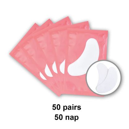 50 Pairs of Hydrogel Eye Patches for Eyelash Extension Application