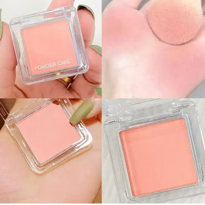 Matte Natural Face Blusher - Waterproof Cheek Tint for Contouring and Brightening - Soft Powder Makeup for Women (1 Piece)