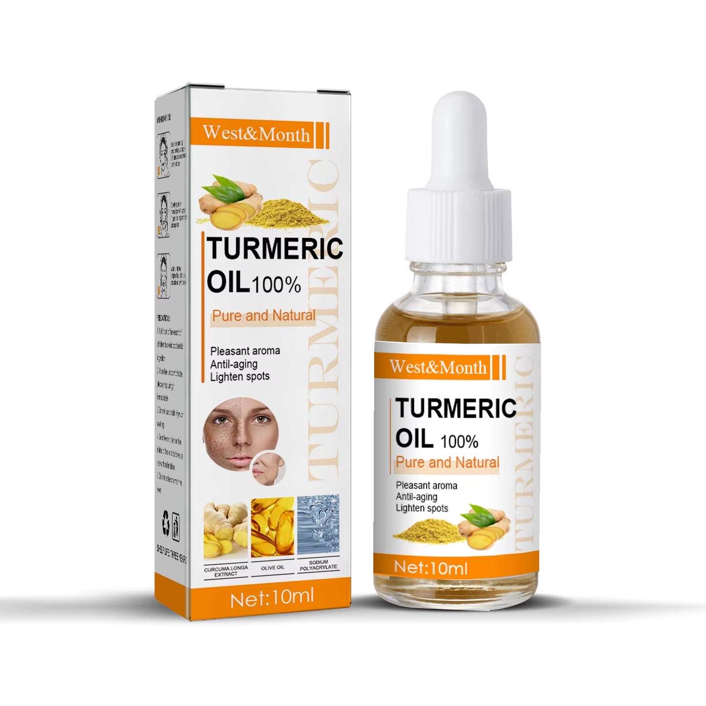 Turmeric Essential Oil Serum for Dark Spot Removal and Anti-Wrinkle Treatment - 100% Pure Therapeutic Grade Moisturizing Skin Care