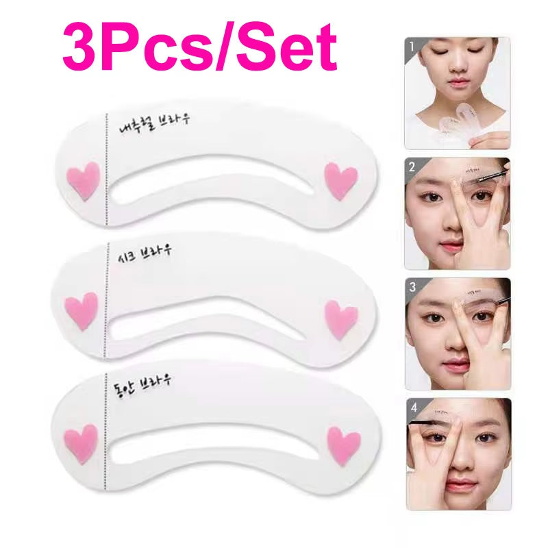 Professional Reusable Eyebrow Stencil Set - Makeup Brow Stamp Templates for Perfectly Shaped Eyebrows 2023