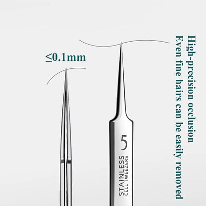 Stainless Steel Blackhead Removal Tweezers - Professional Comedone Extractor and Whitehead Removal Tool for Deep Cleansing