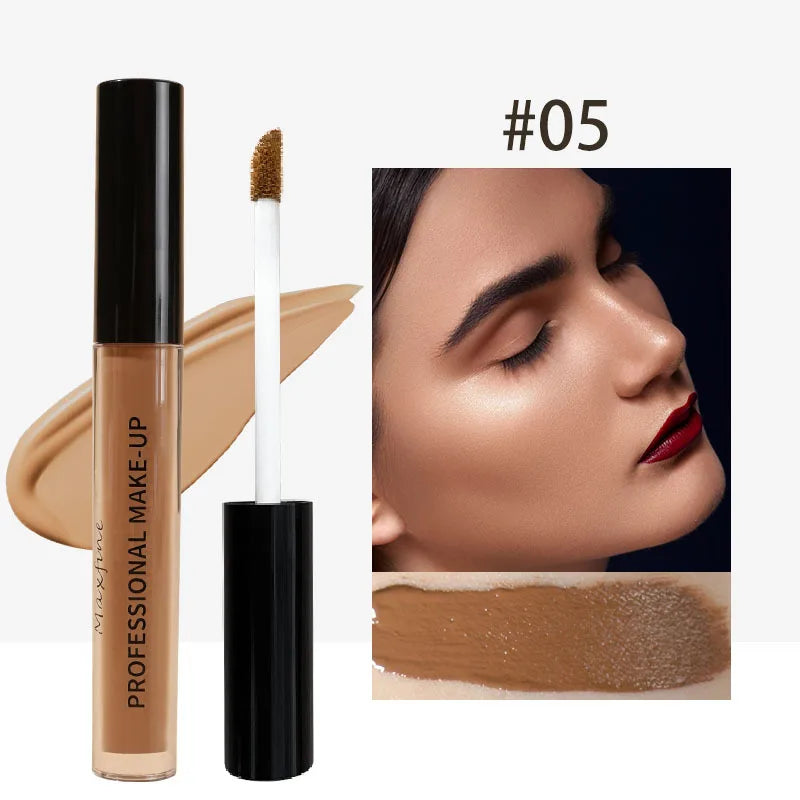 Matte High Coverage Waterproof Liquid Concealer for Oil Control and Long-Lasting Moisturization in Professional Face Makeup