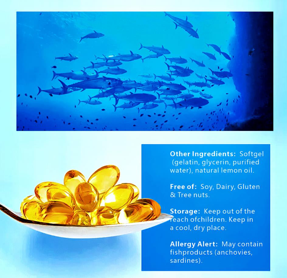 Abronikey Triple Strength Fish Oil Supplements - 4200mg per Serving