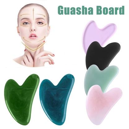 Natural Jade Gua Sha Scraper Board for Facial and Body Massage - Anti-Wrinkle Skin Care Tool