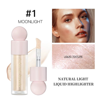 4-Color Liquid Highlighter and Bronzer for Contouring and Face Illumination