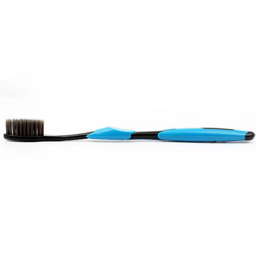 Adult Bamboo Charcoal Soft Bristle Toothbrush for Oral Care and Dental Hygiene with Orthodontic Braces Compatibility