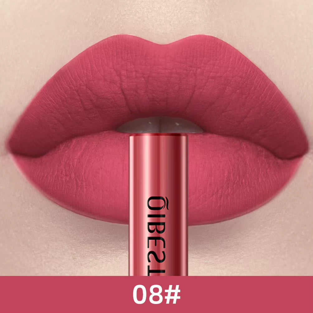 Matte Waterproof Liquid Lipstick - Long-Lasting Velvet Finish in Nude Red Tint - Lip Gloss Makeup Cosmetic