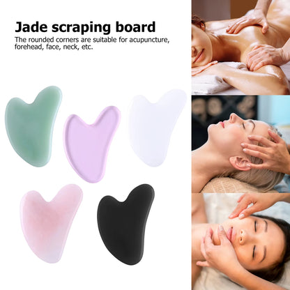 Natural Jade Gua Sha Scraper Board for Facial and Body Massage - Anti-Wrinkle Skin Care Tool