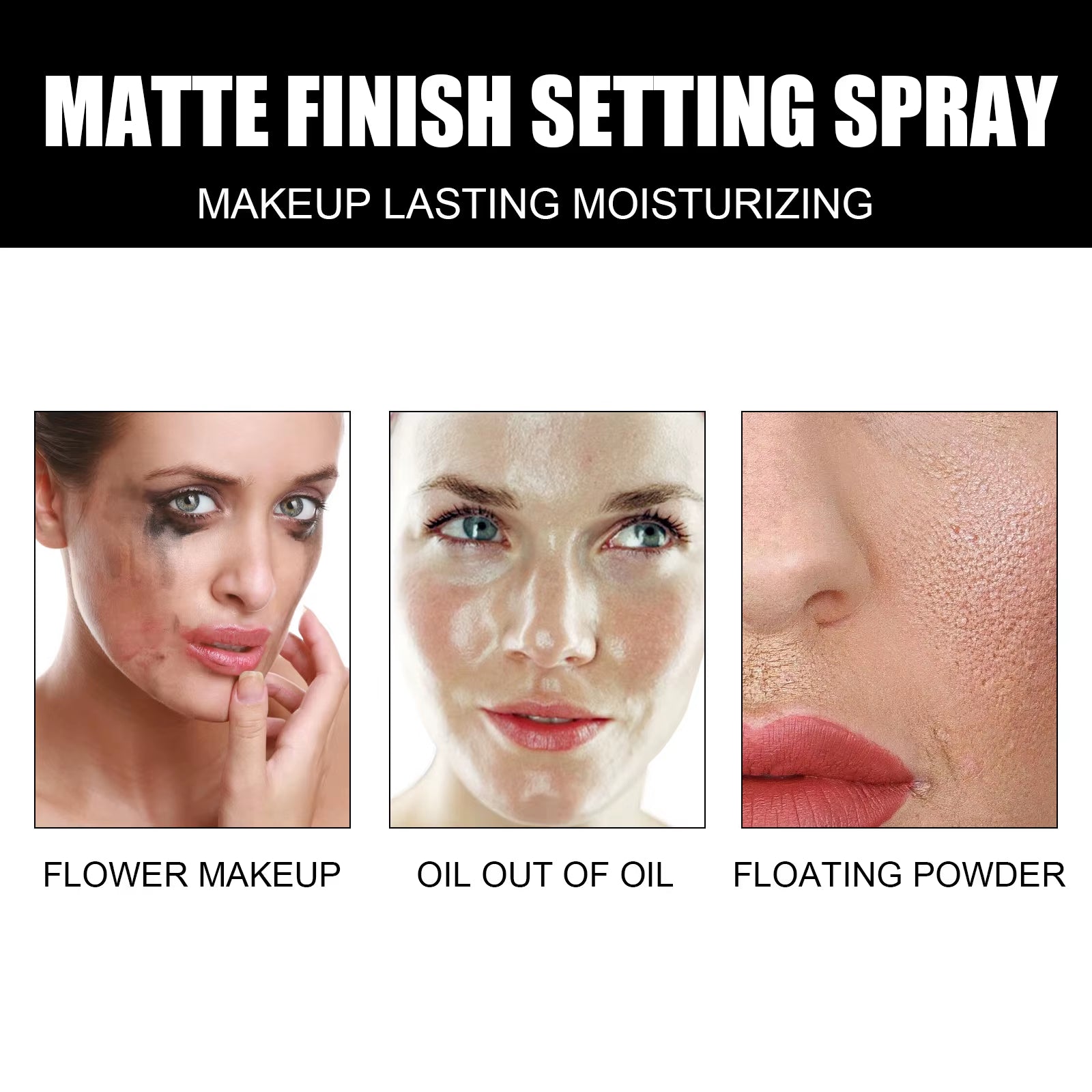 Matte Finish Makeup Setting Spray - Waterproof, Long-Lasting, Oil-Control, Refreshing Foundation Fixer