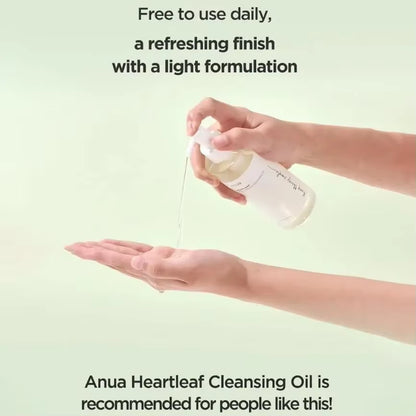 Anua Heartleaf Toner and Pore Control Cleansing Oil Set - 77% Soothing Formula