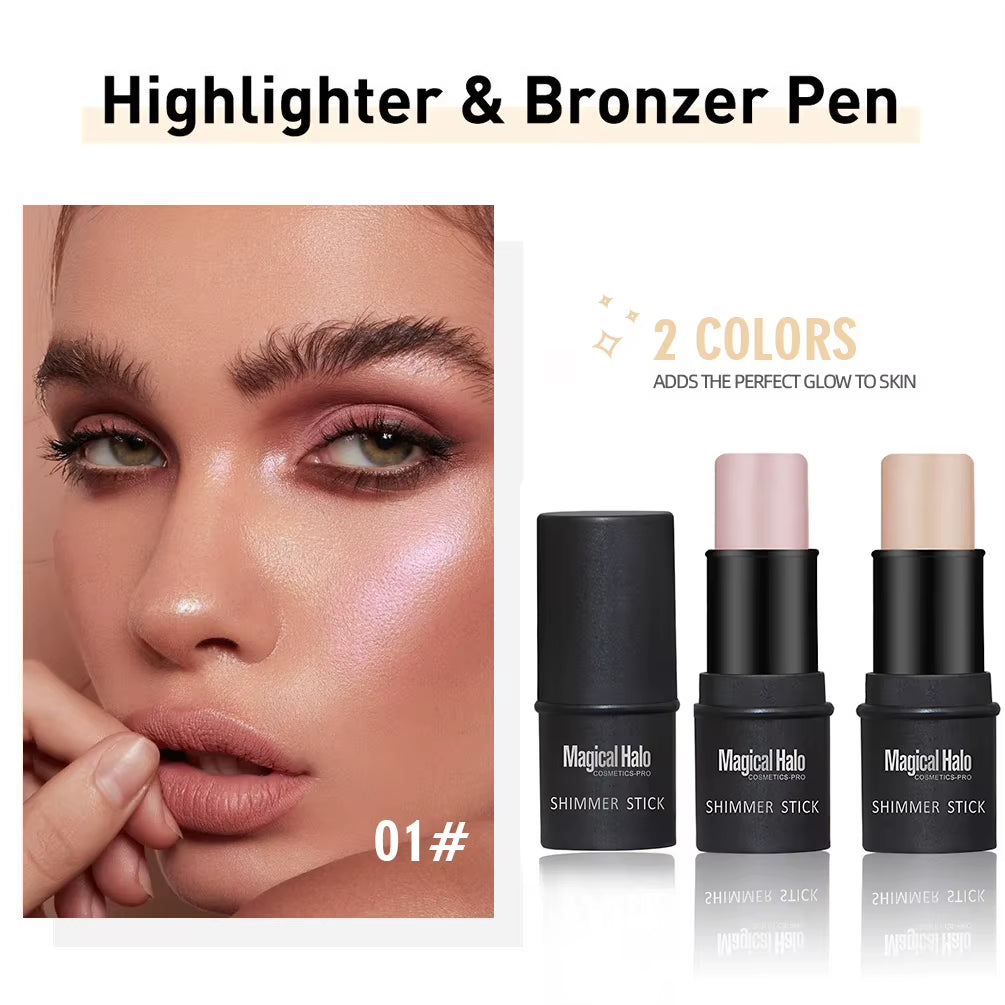 Halo Highlighter Stick - Illuminating Makeup Glitter for Contouring and Highlighting