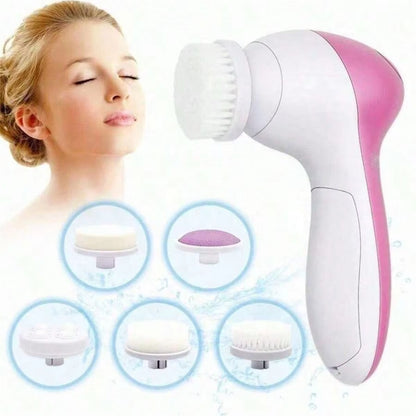 Electric Facial Cleansing Brush with Sonic Vibration and Exfoliating Features for Enhanced Skincare Routine