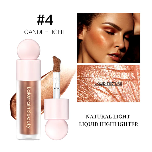 4-Color Liquid Highlighter and Bronzer for Contouring and Face Illumination