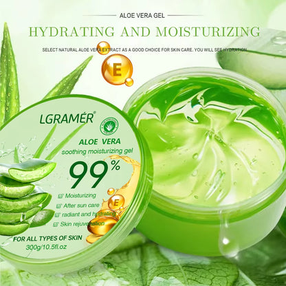 Aloe Vera Gel Moisturizer - Refreshing Non-Sticky Facial Care Cream for Deep Nourishment and Skin Maintenance