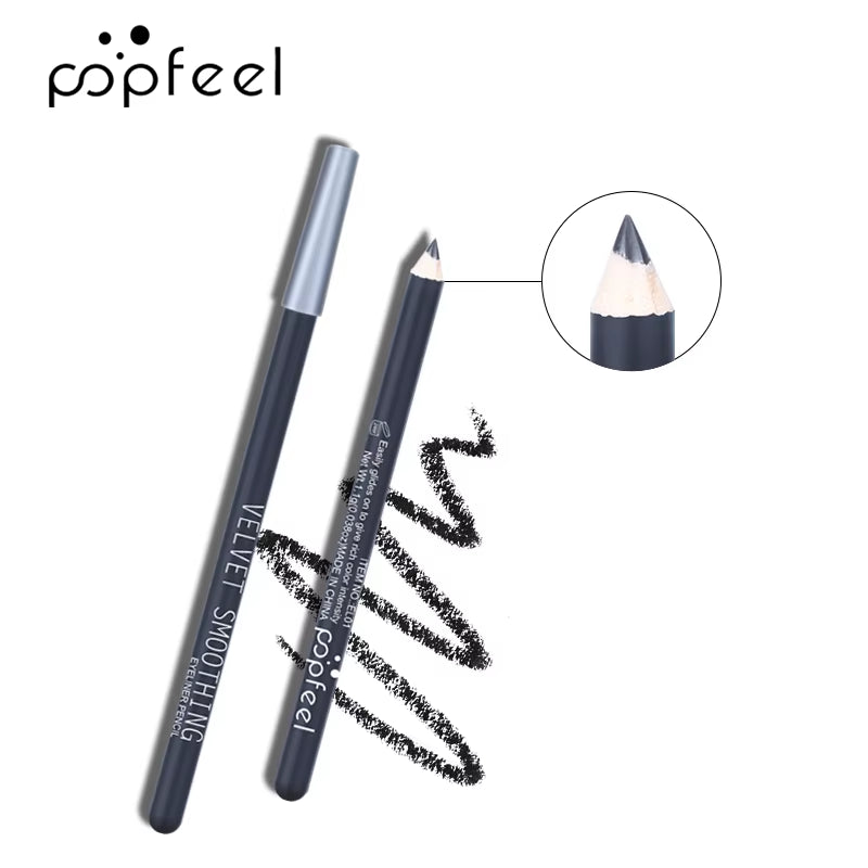 Wooden Black Eyeliner Pencil for Effortless Eye Makeup Application