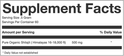 Organic Himalayan Shilajit with Complimentary Shipping