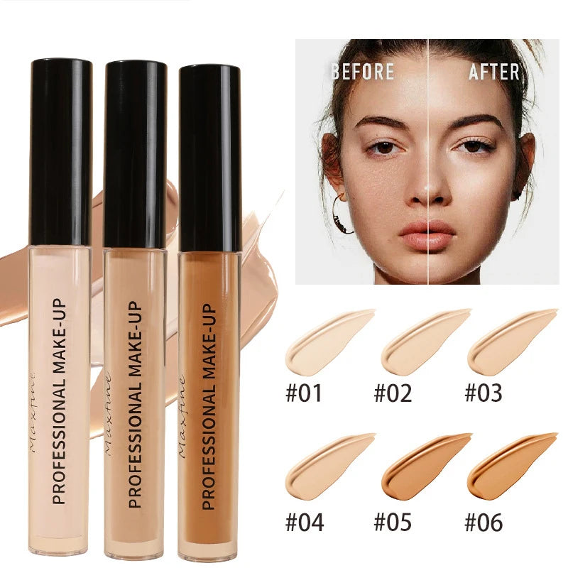 Matte High Coverage Waterproof Liquid Concealer for Oil Control and Long-Lasting Moisturization in Professional Face Makeup